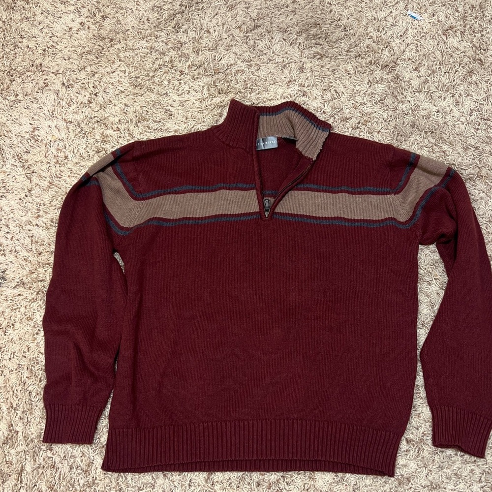 Oscar De La Renta vintage 1/4 zip EUC. XL